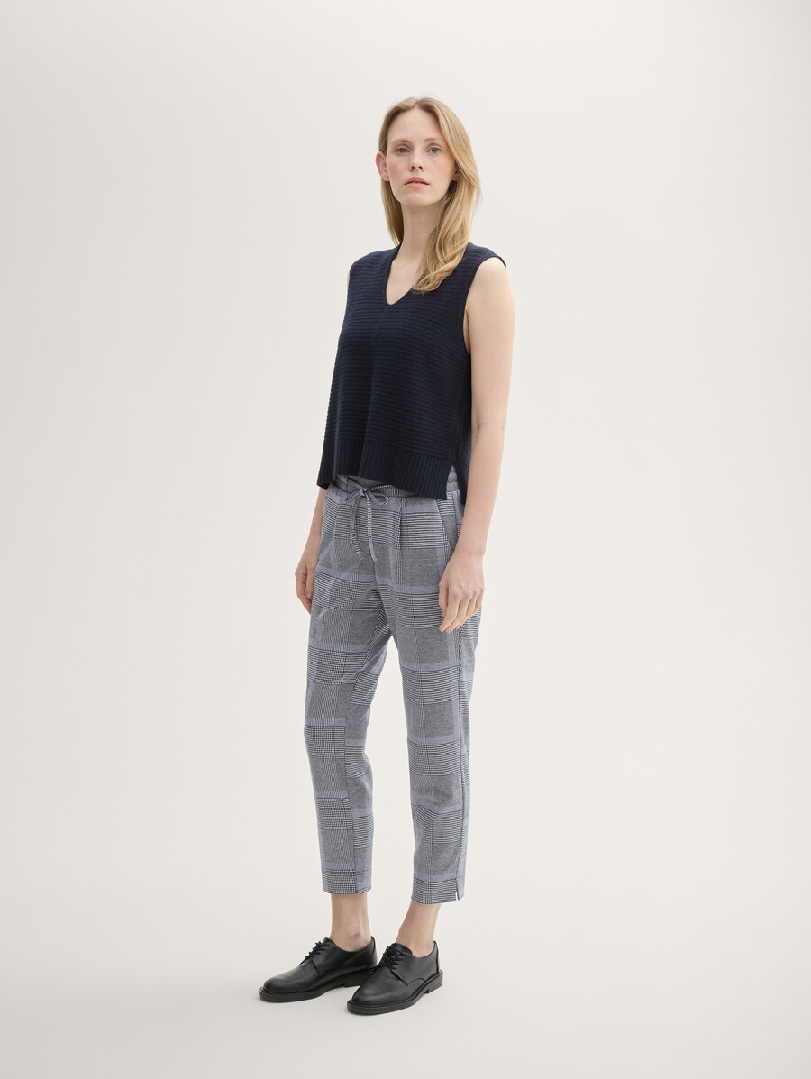 locker sitzende karohose aus lenzing ecovero