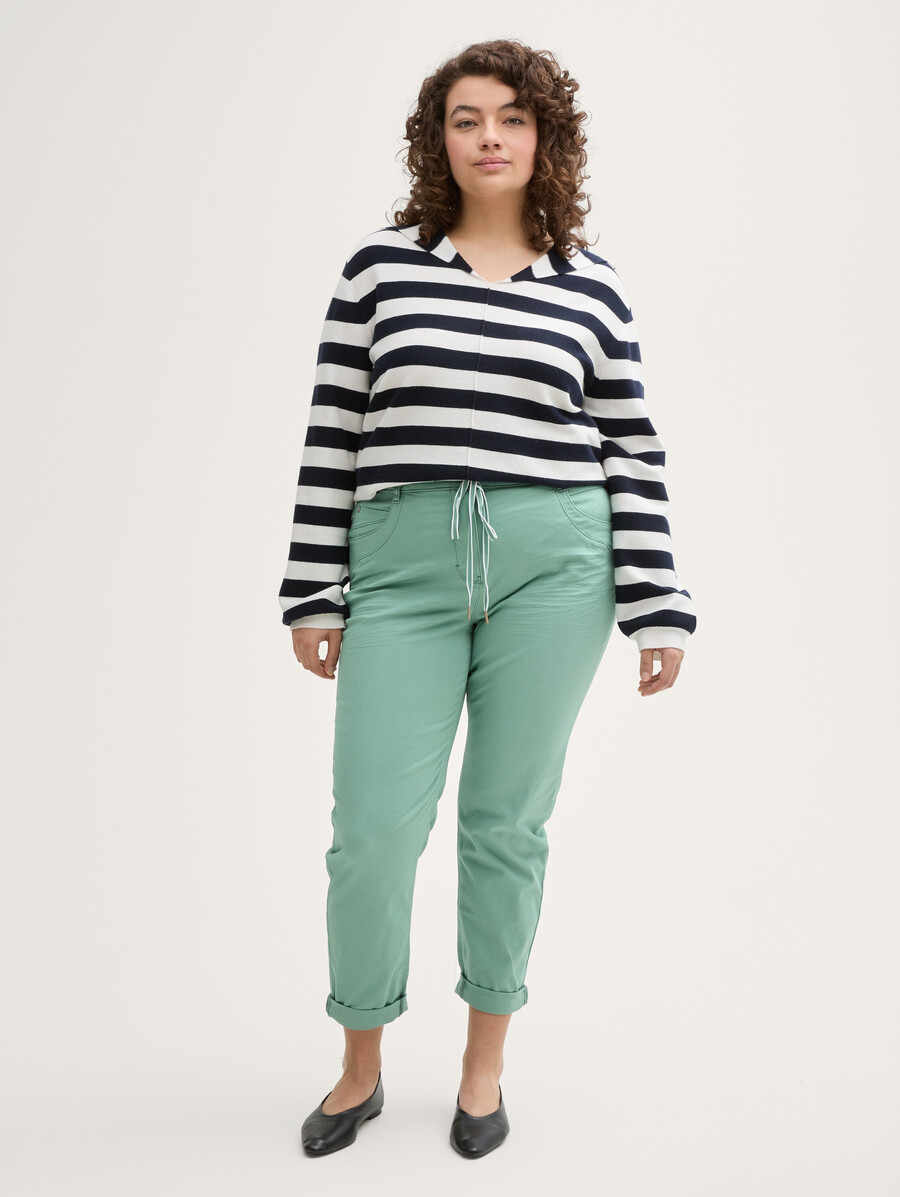 plus size – schmal geschnittene cropped-hose