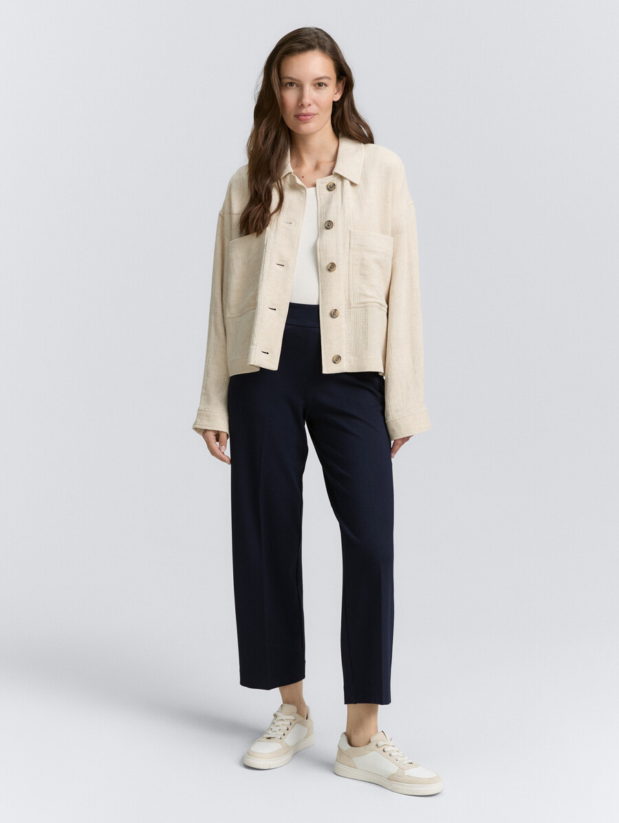 cropped ttmia straight pants