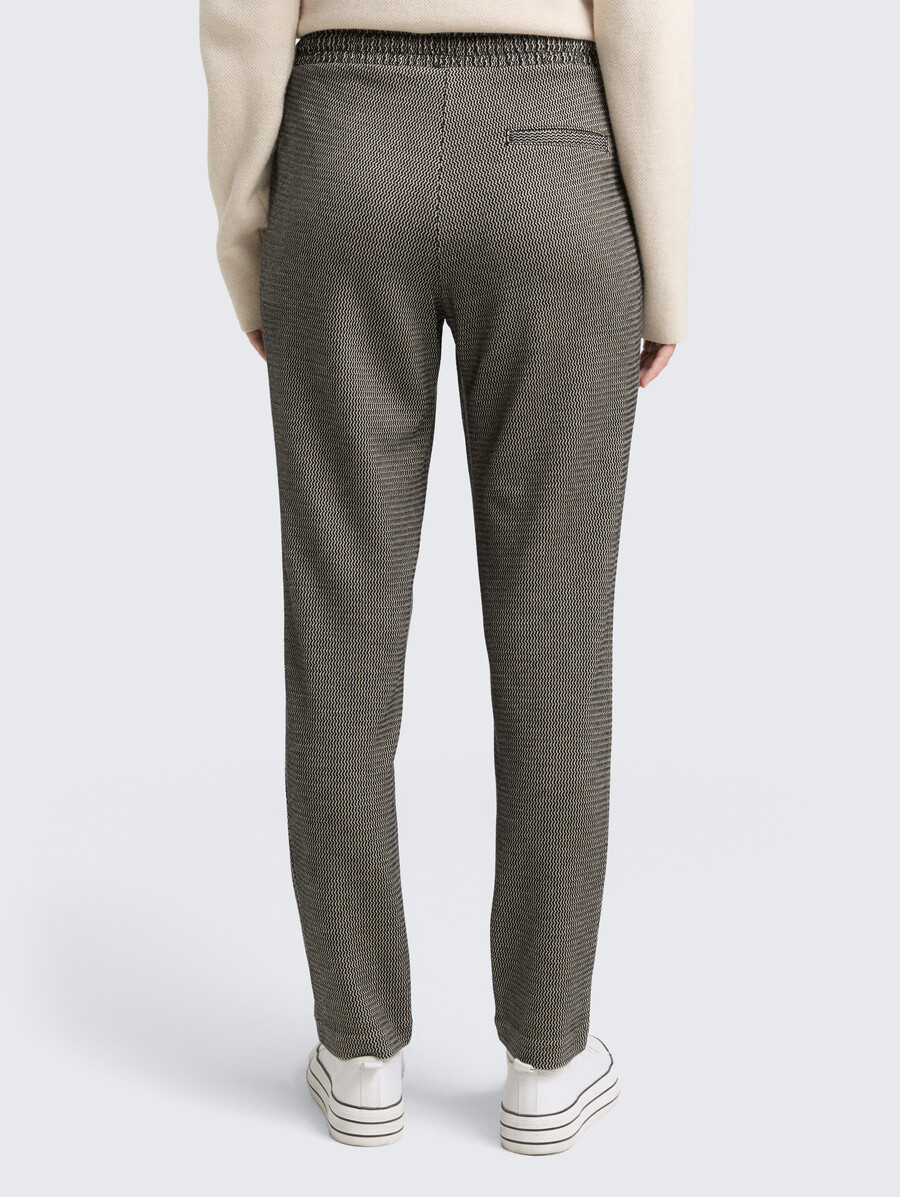 locker sitzende jacquard-hose mit kordelzug