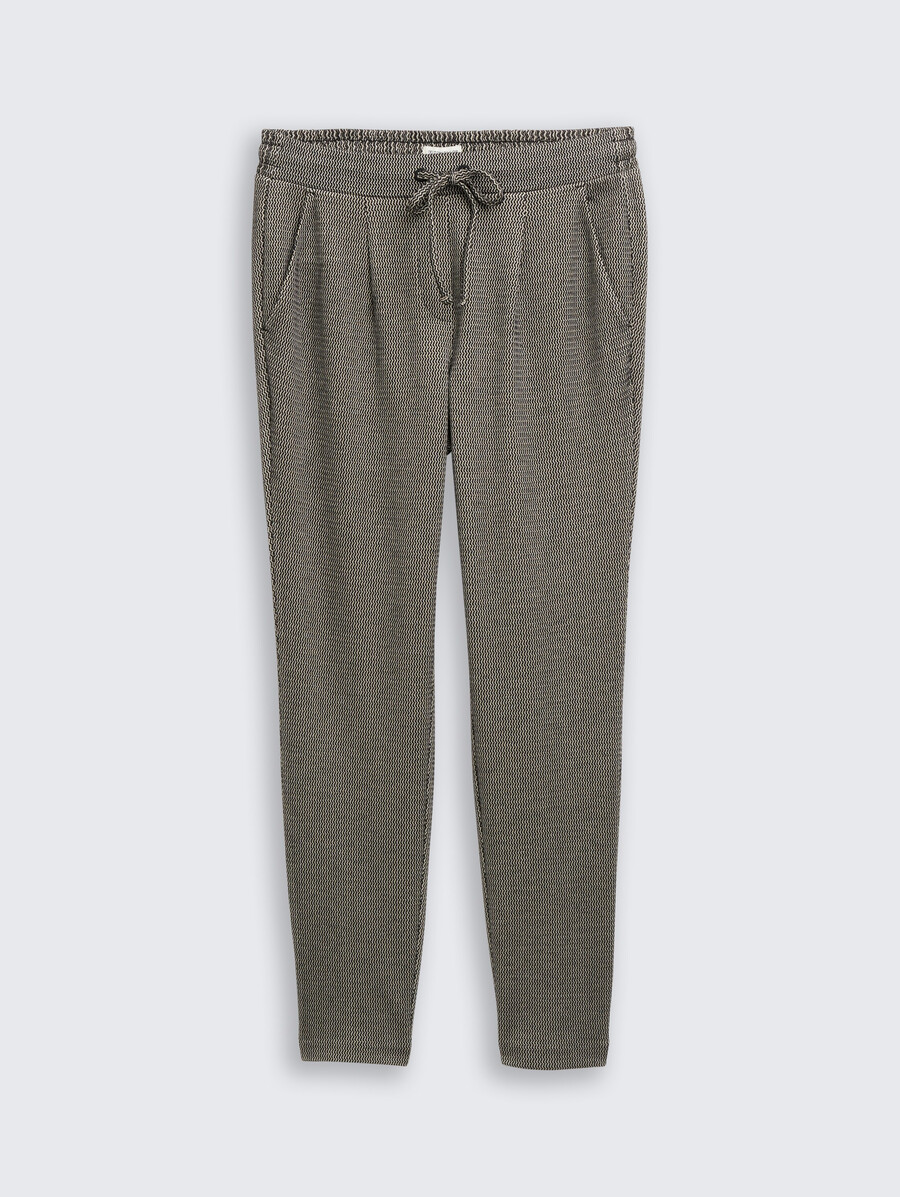 locker sitzende jacquard-hose mit kordelzug