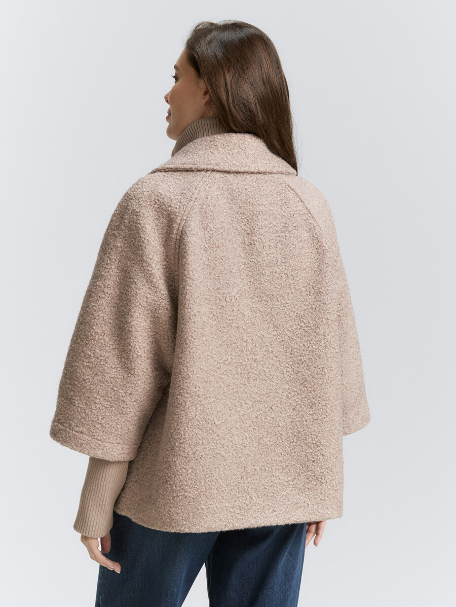 bouclé-cape-jacke im 2-in-1-look