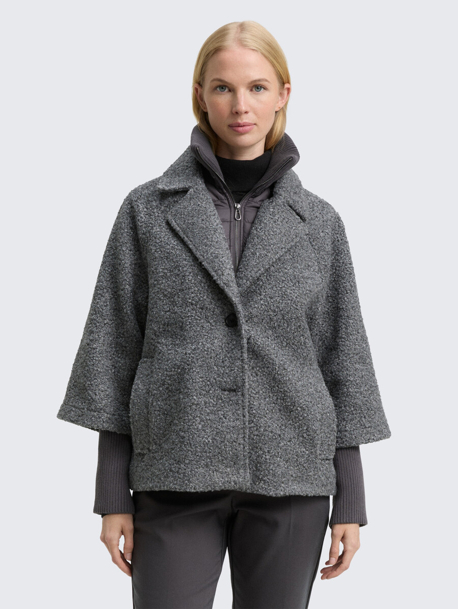 bouclé-cape-jacke im 2-in-1-look