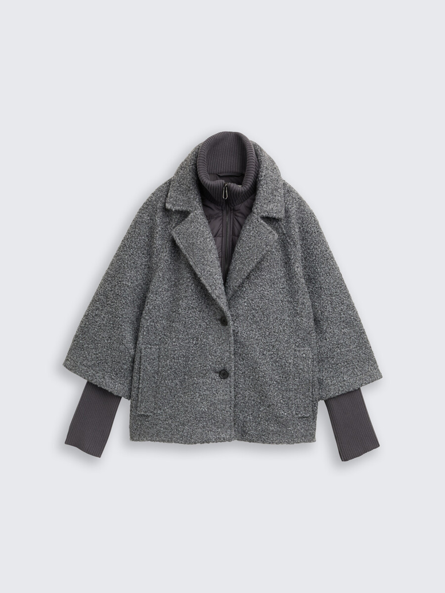bouclé-cape-jacke im 2-in-1-look