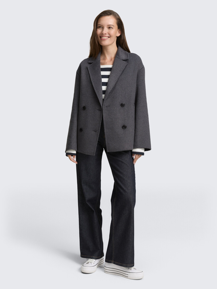 caban-jacke mit wollanteil