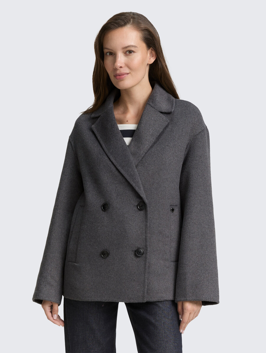 caban-jacke mit wollanteil