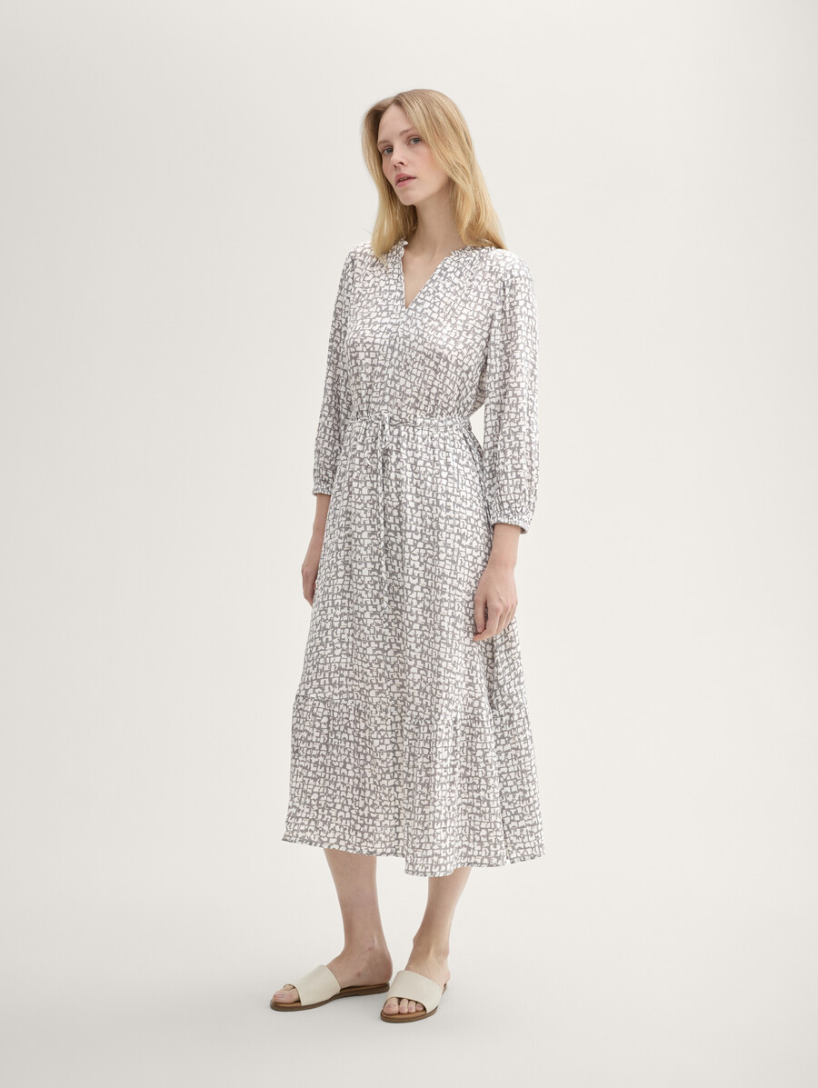gemustertes maxikleid mit lenzing ecovero