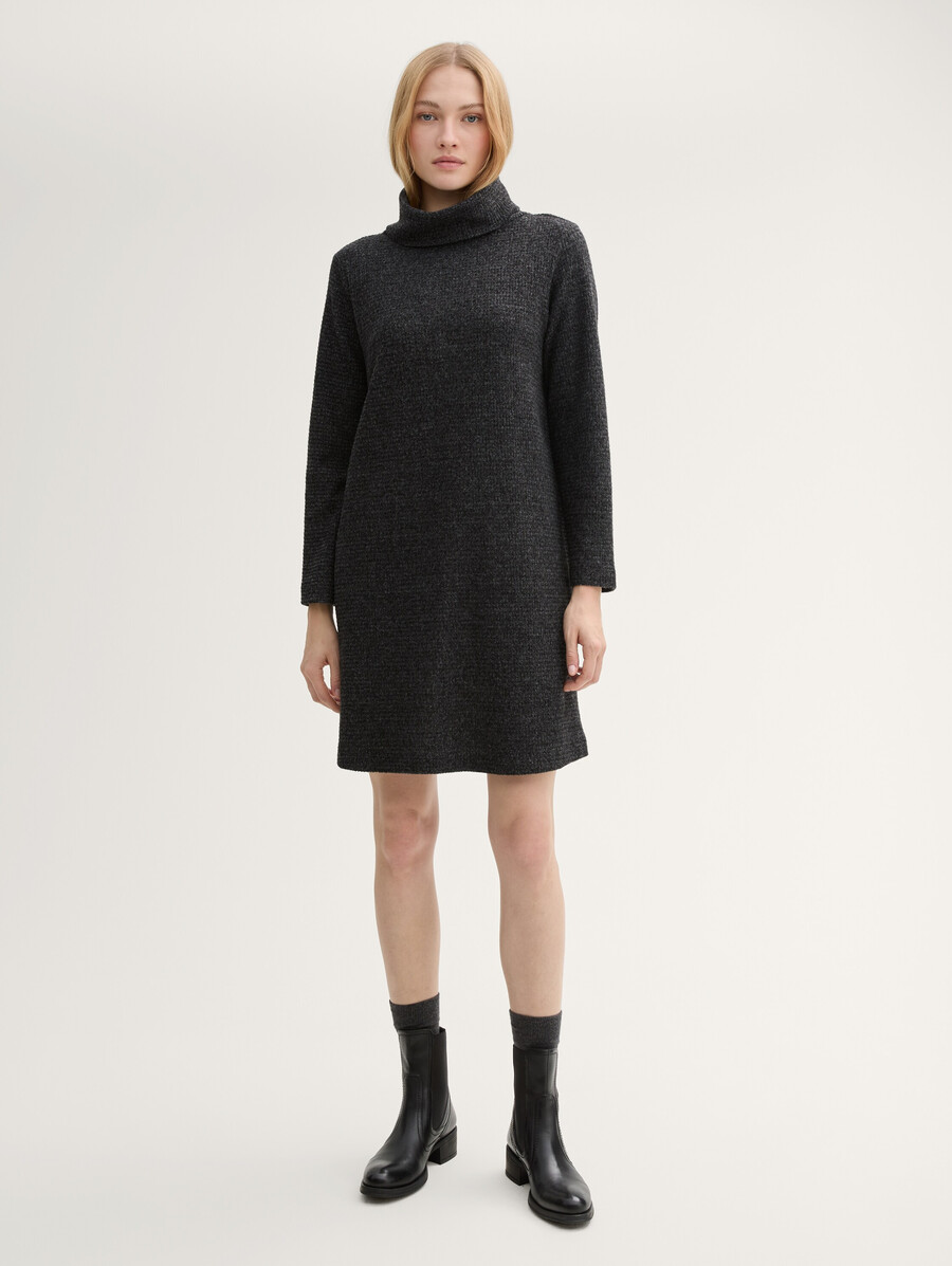 kleid mit waffelstruktur