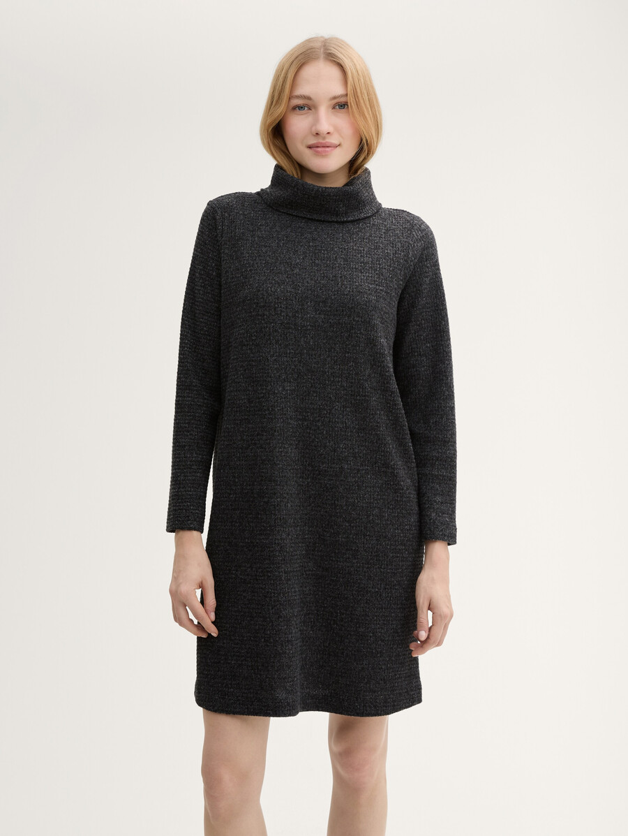 kleid mit waffelstruktur
