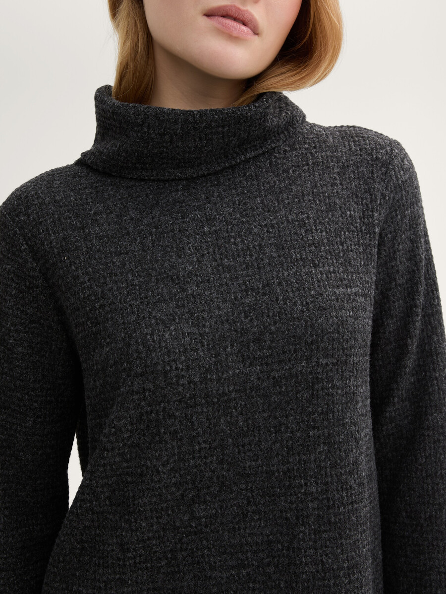 kleid mit waffelstruktur