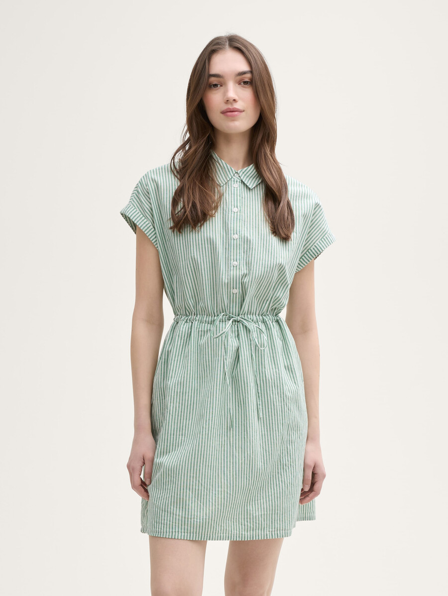miniblusenkleid mit streifenmuster