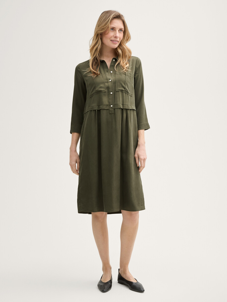 blusenkleid im utility-look
