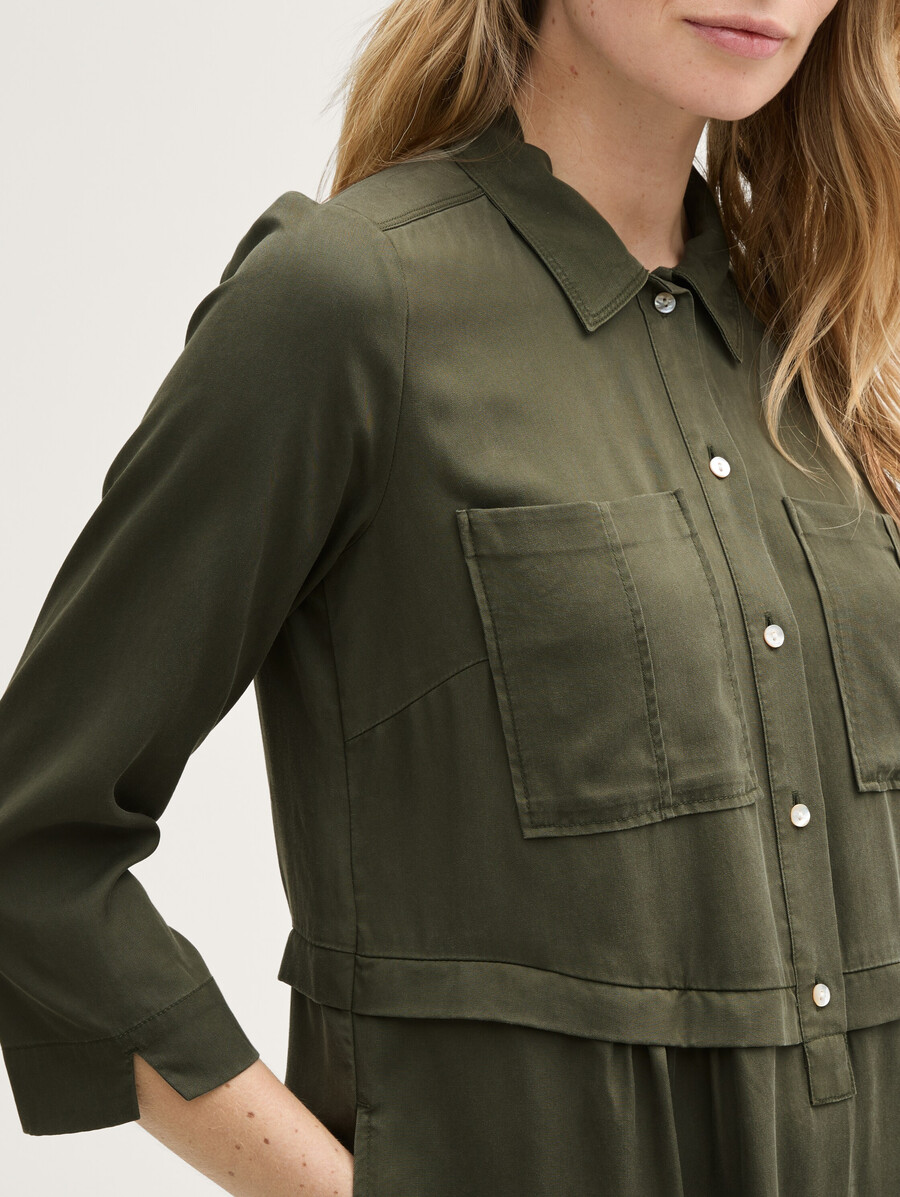 blusenkleid im utility-look