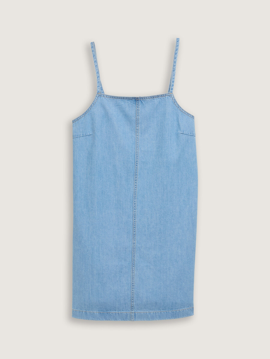 mini-jeanskleid mit eingrifftaschen