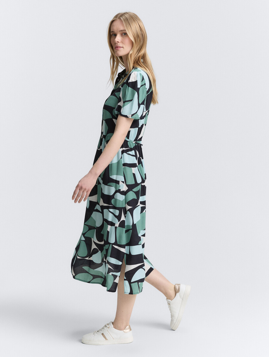 midi-kleid mit muster