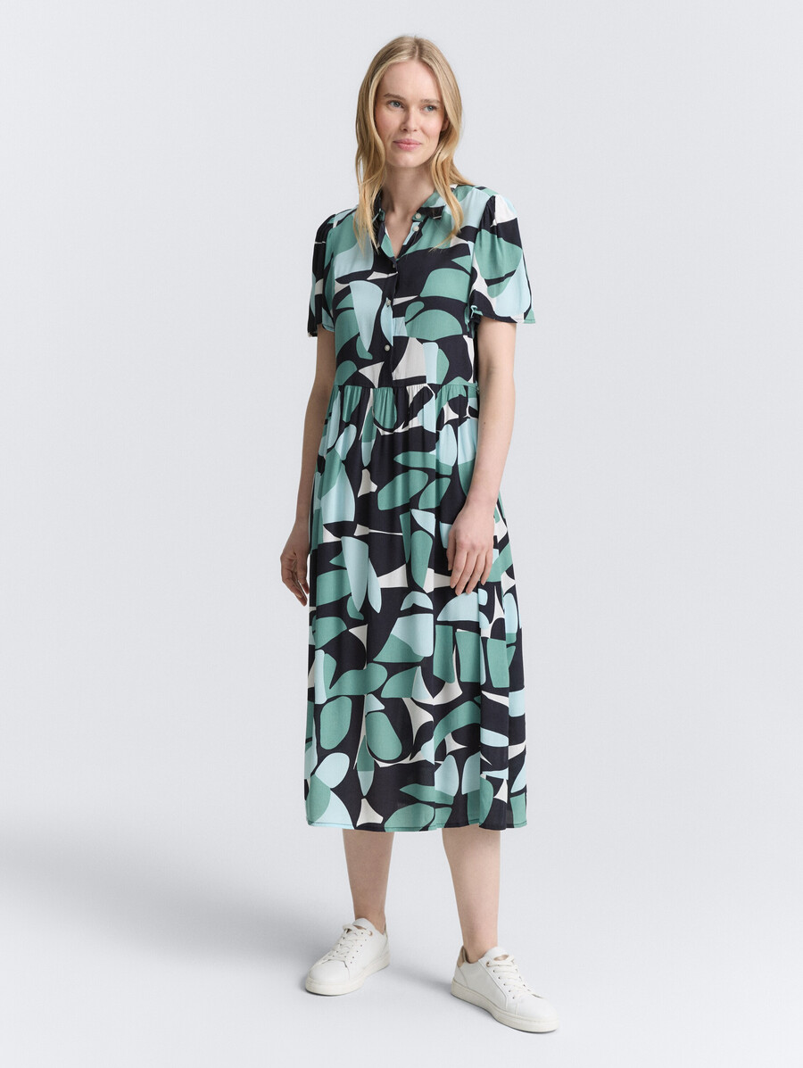 midi-kleid mit muster