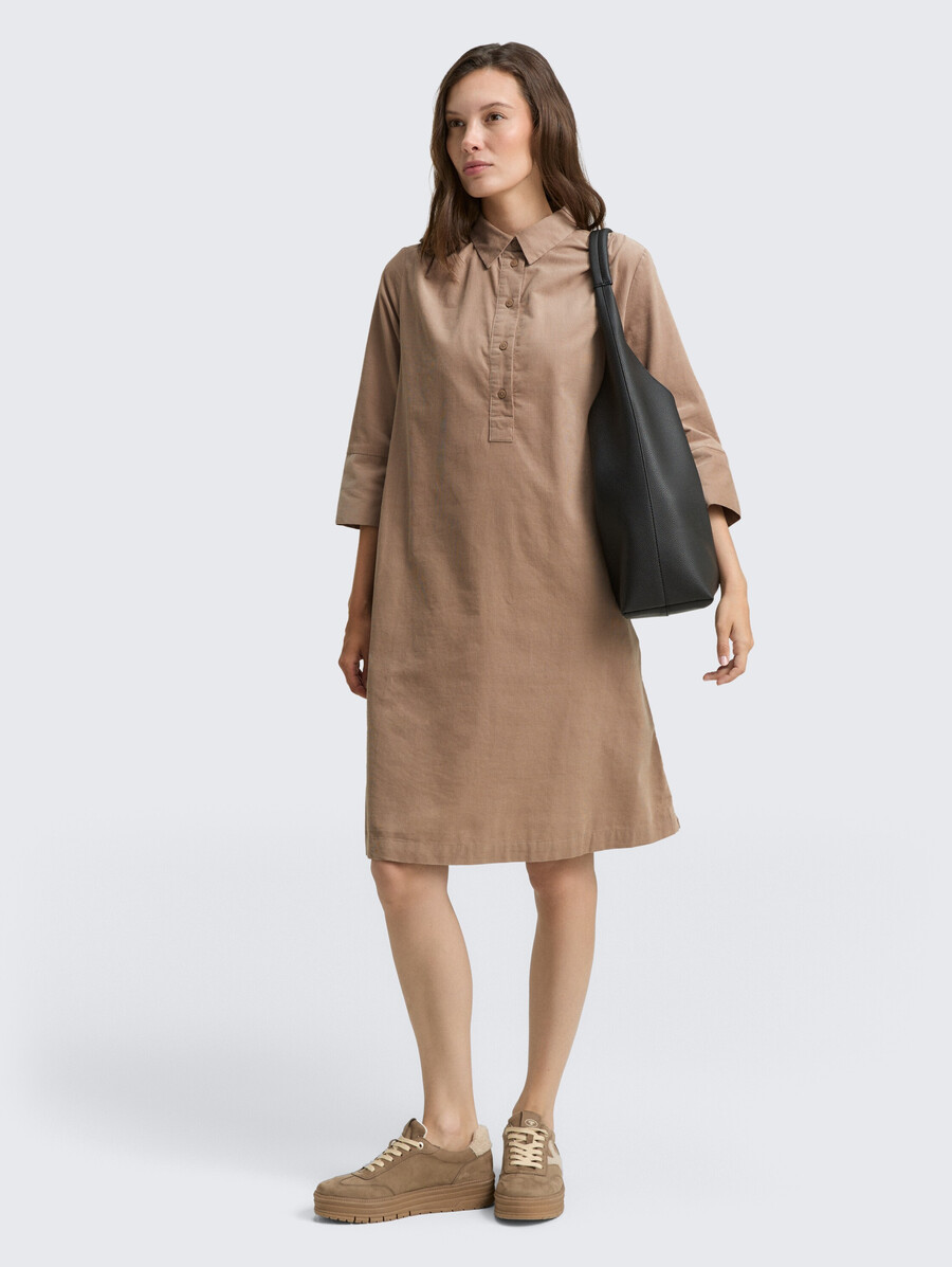 cordkleid mit kragen