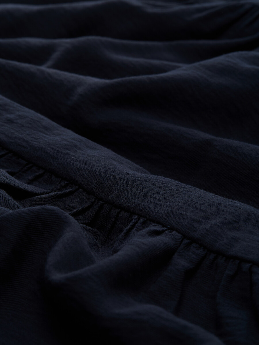 crinkle-kleid mit volants