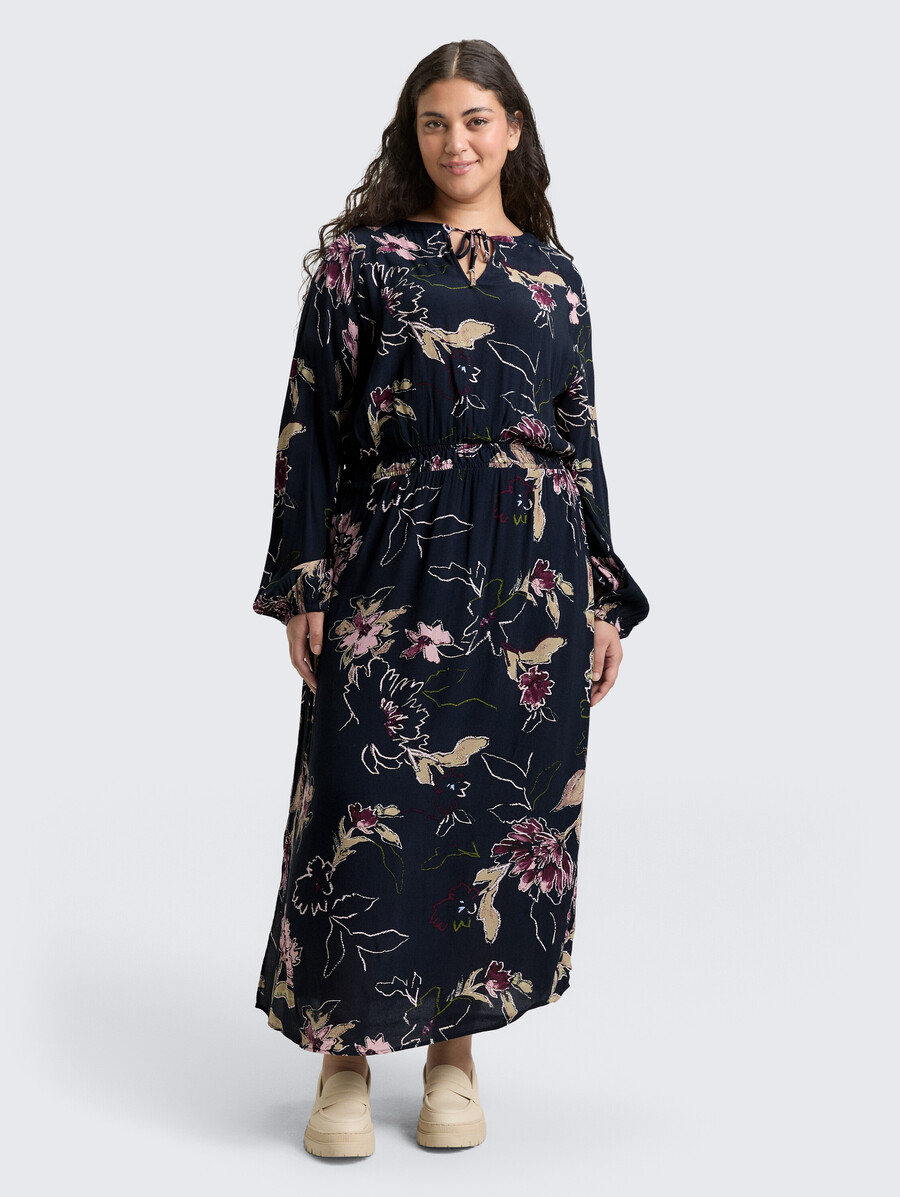 plus size - maxikleid mit blumenmuster