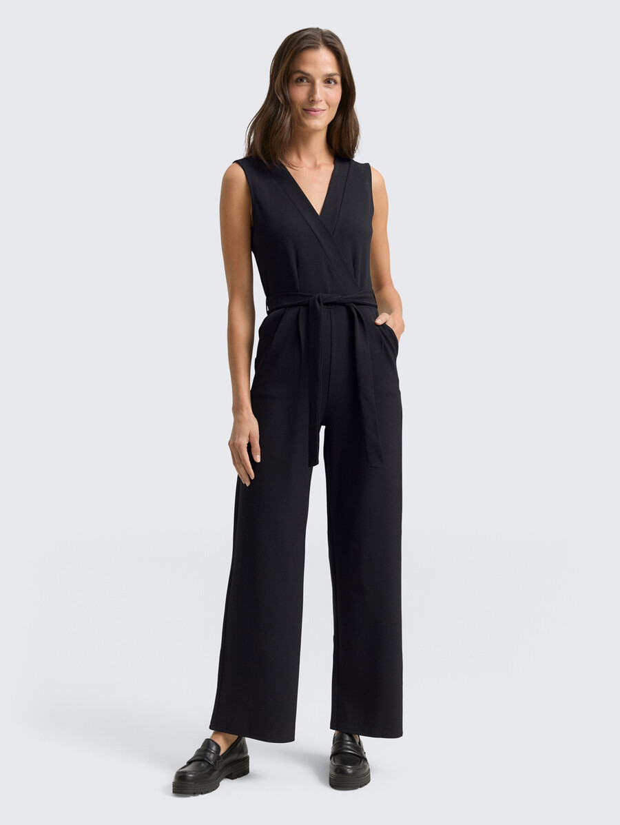 jumpsuit mit bindegürtel