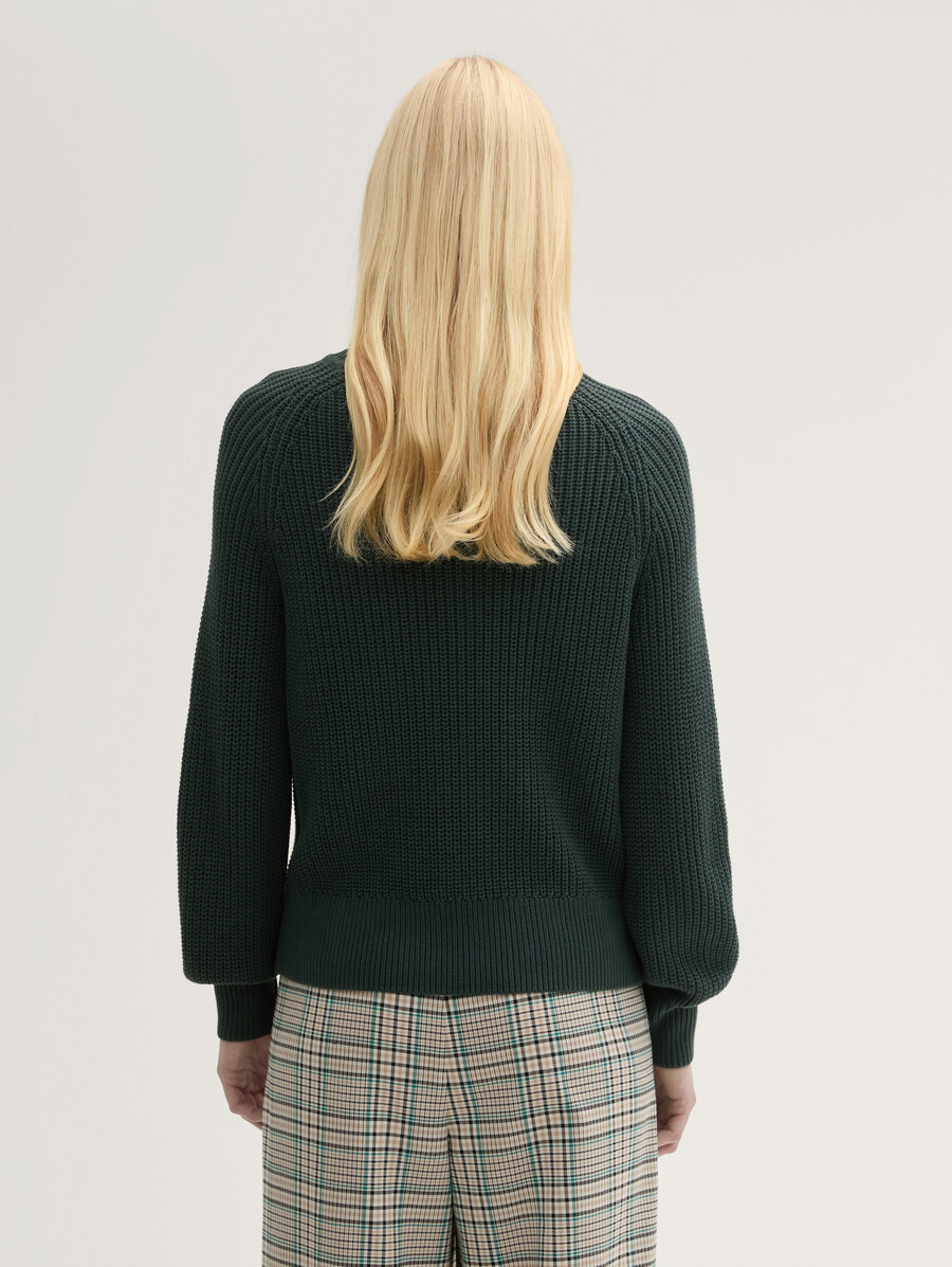 strickpullover mit leicht ballonförmigen Ärmeln