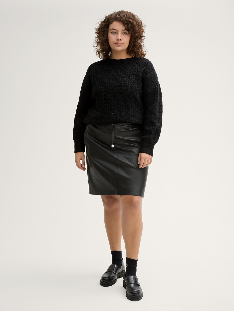 plus size - strickpullover mit pailletten