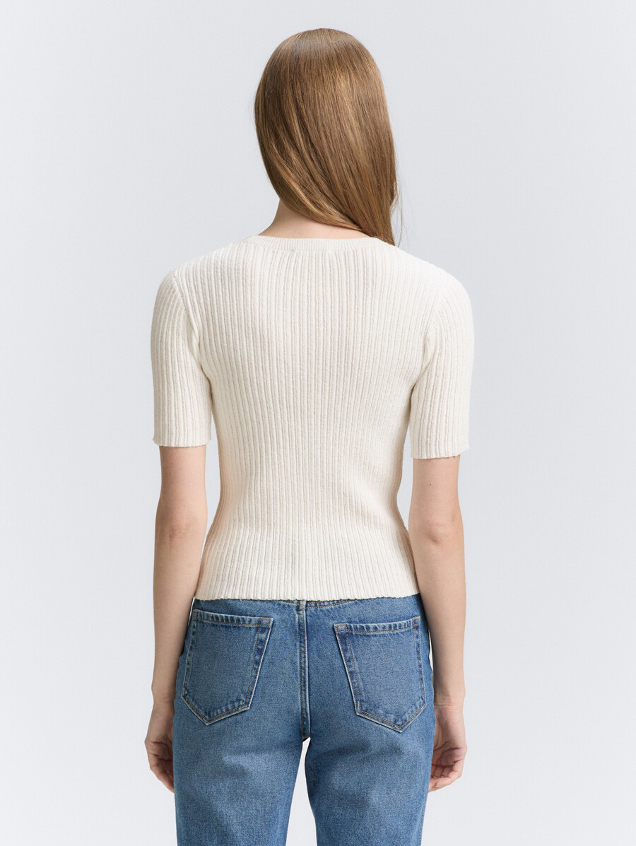 strickpullover mit rippenstruktur