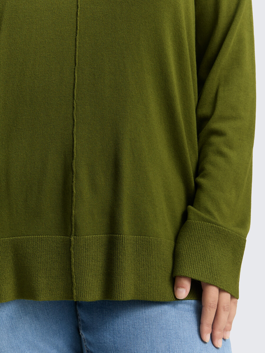 plus size – locker sitzender strickpullover