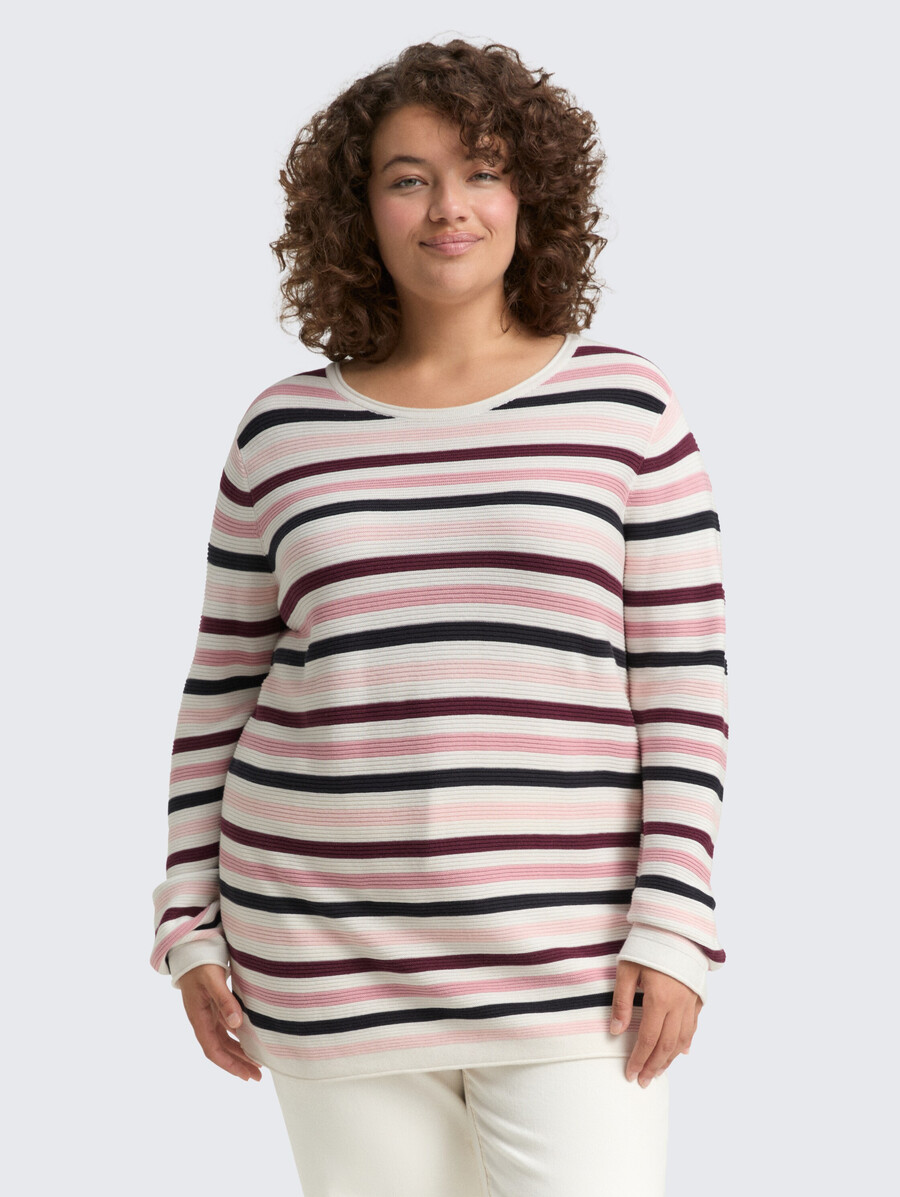 plus size – strickpullover aus bio-baumwolle