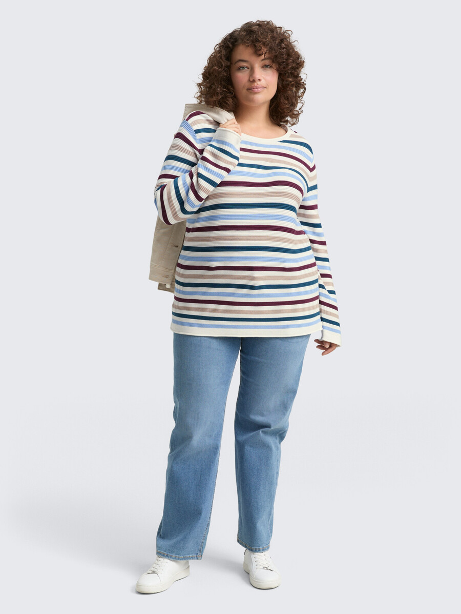 plus size – strickpullover aus bio-baumwolle