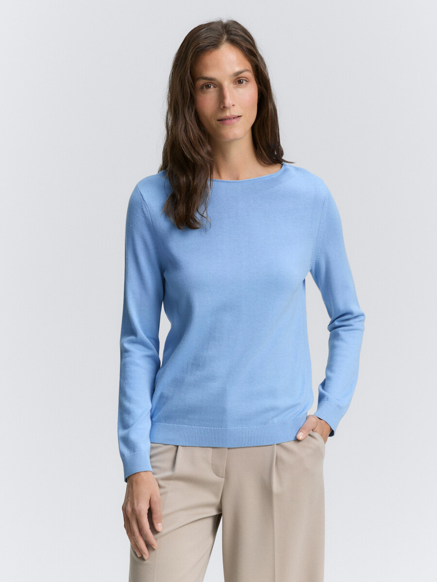 strickpullover mit u-boot-ausschnitt