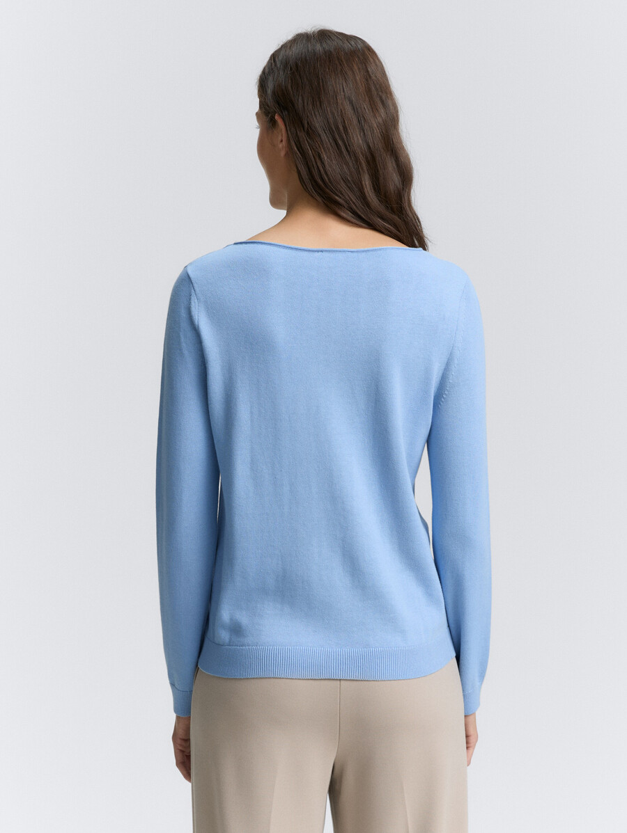 strickpullover mit u-boot-ausschnitt