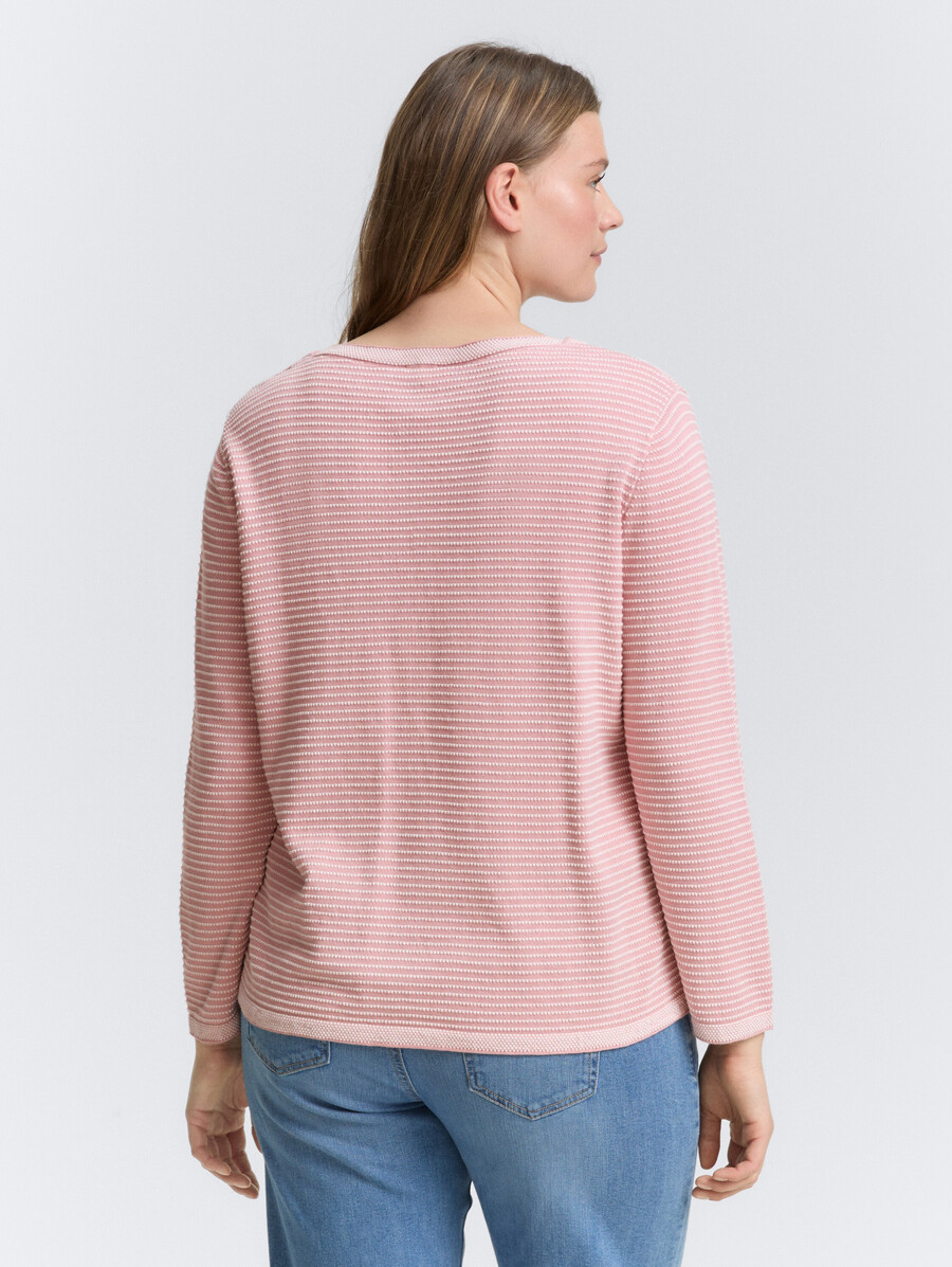 plus size – strickpullover mit u-boot-ausschnitt