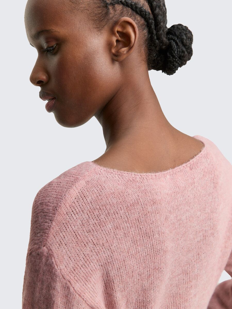 strickpullover mit u-boot-ausschnitt