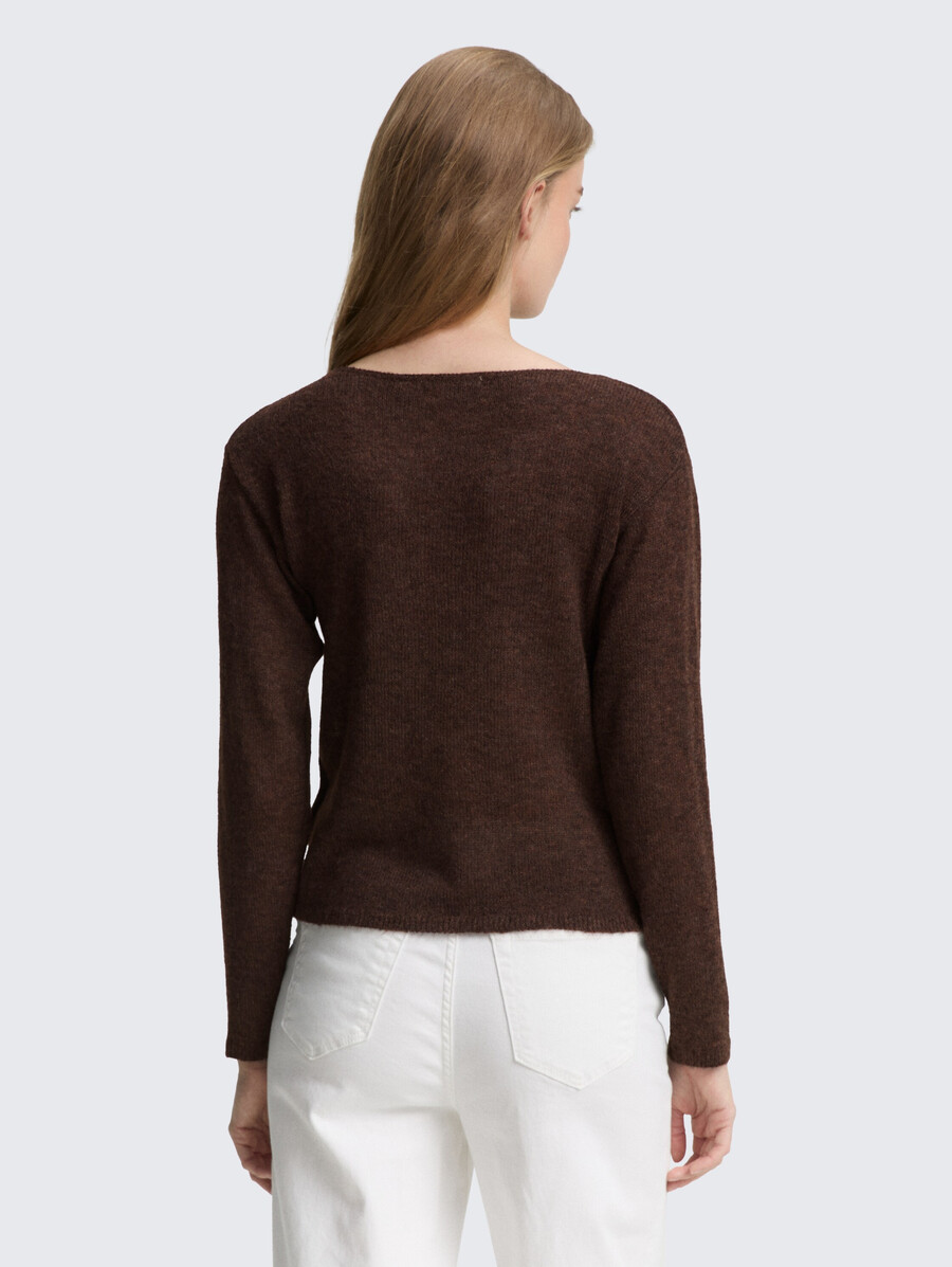 strickpullover mit u-boot-ausschnitt