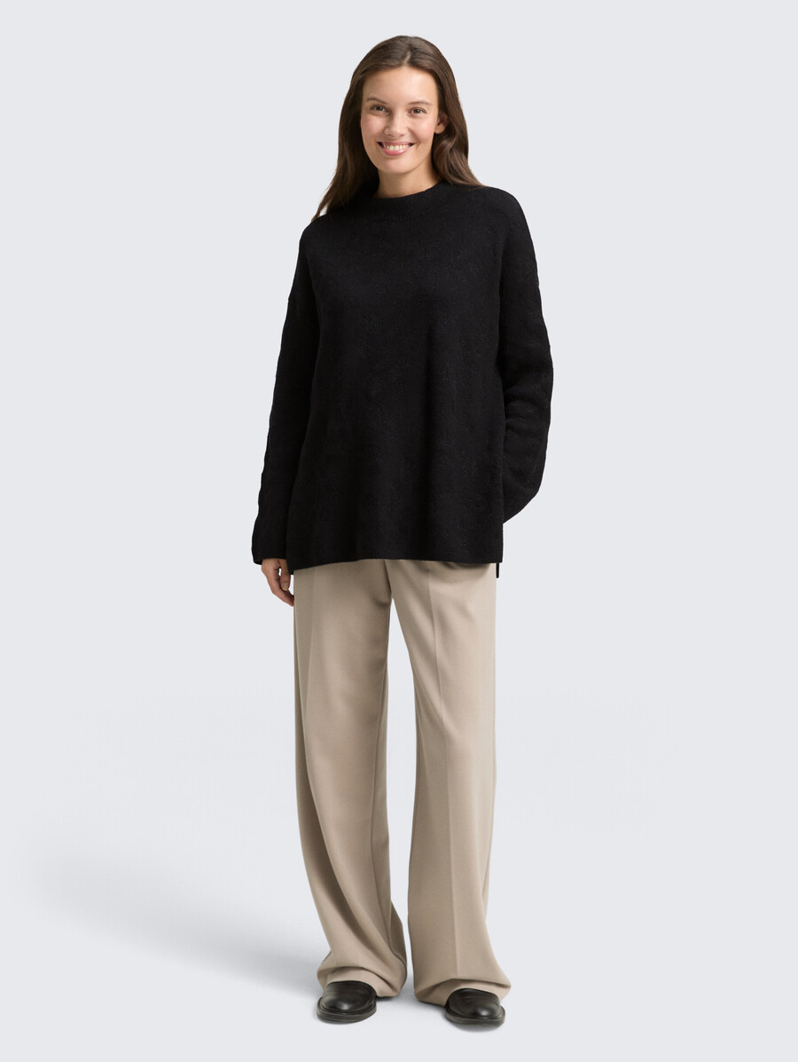 oversize-strickpullover mit glitzereffekt