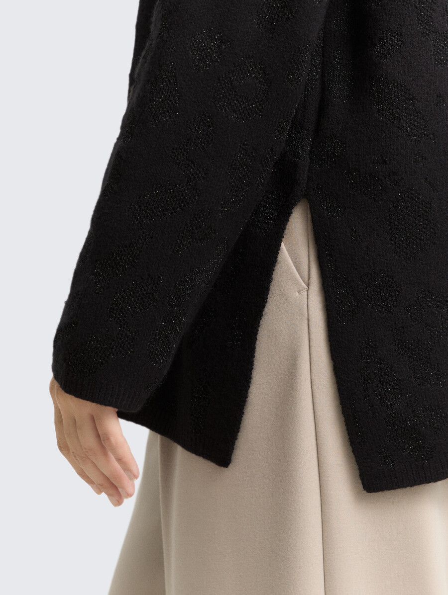 oversize-strickpullover mit glitzereffekt