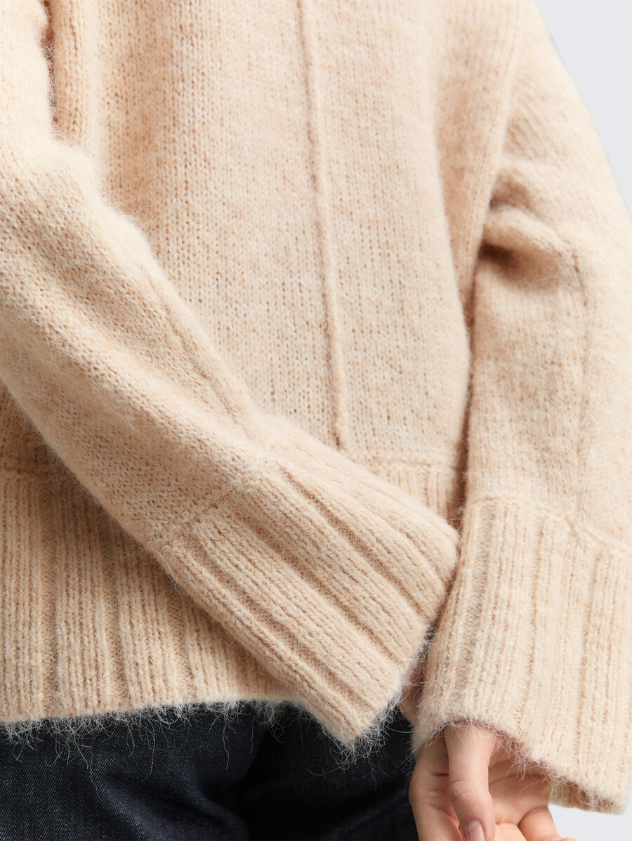 oversize-strickpullover mit wollanteil