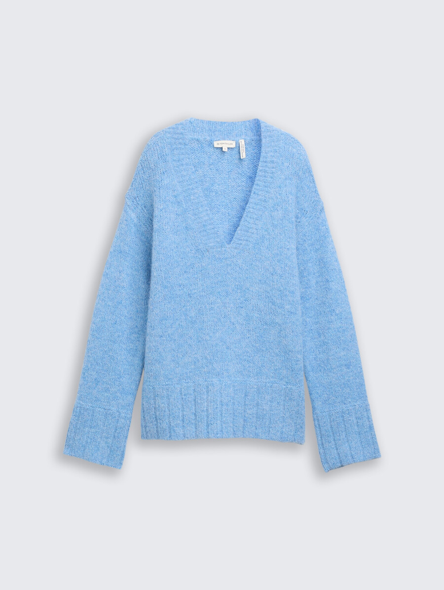 oversize-strickpullover mit wollanteil