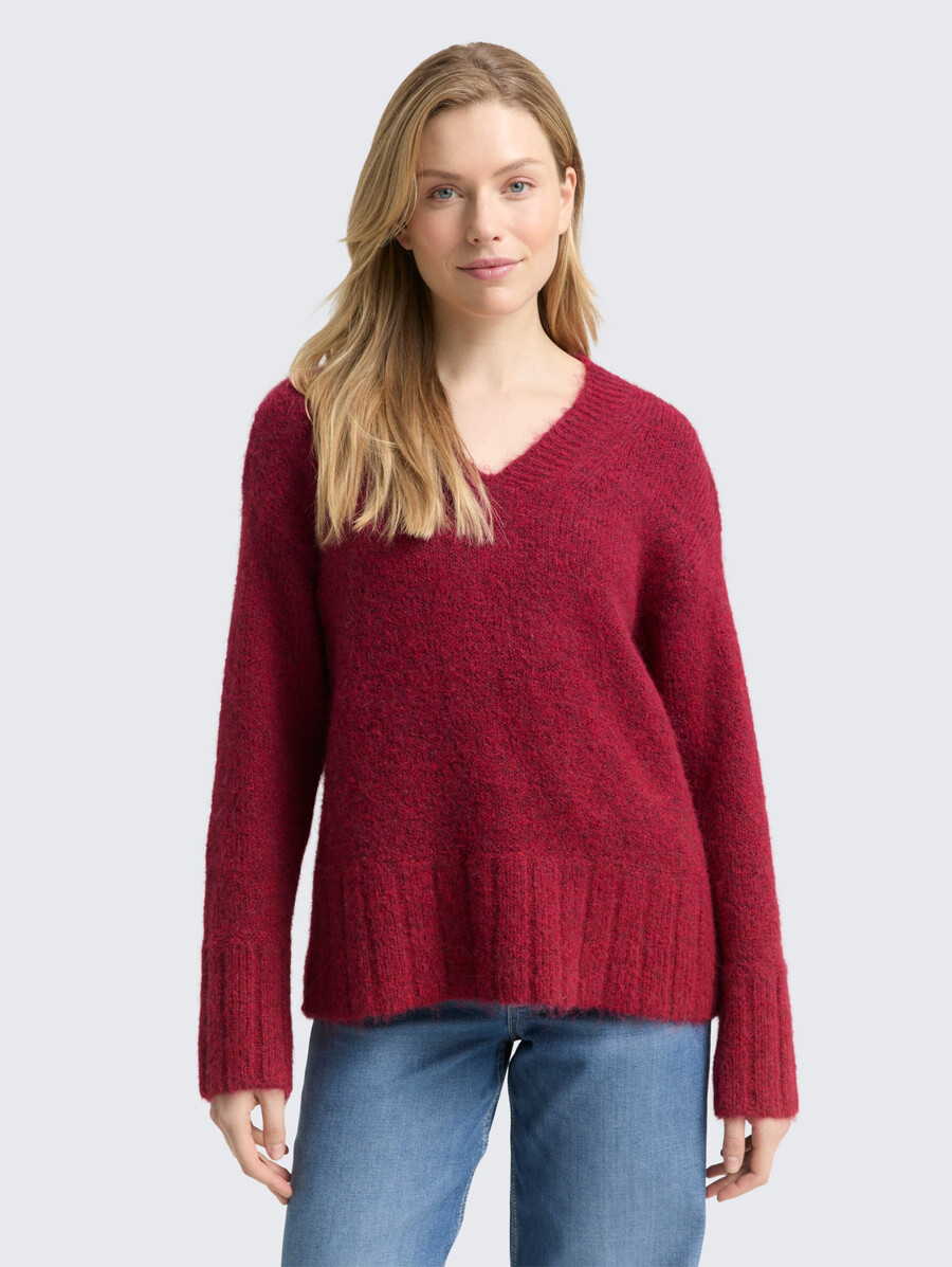 oversize-strickpullover mit wollanteil