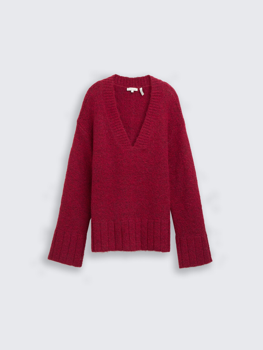 oversize-strickpullover mit wollanteil