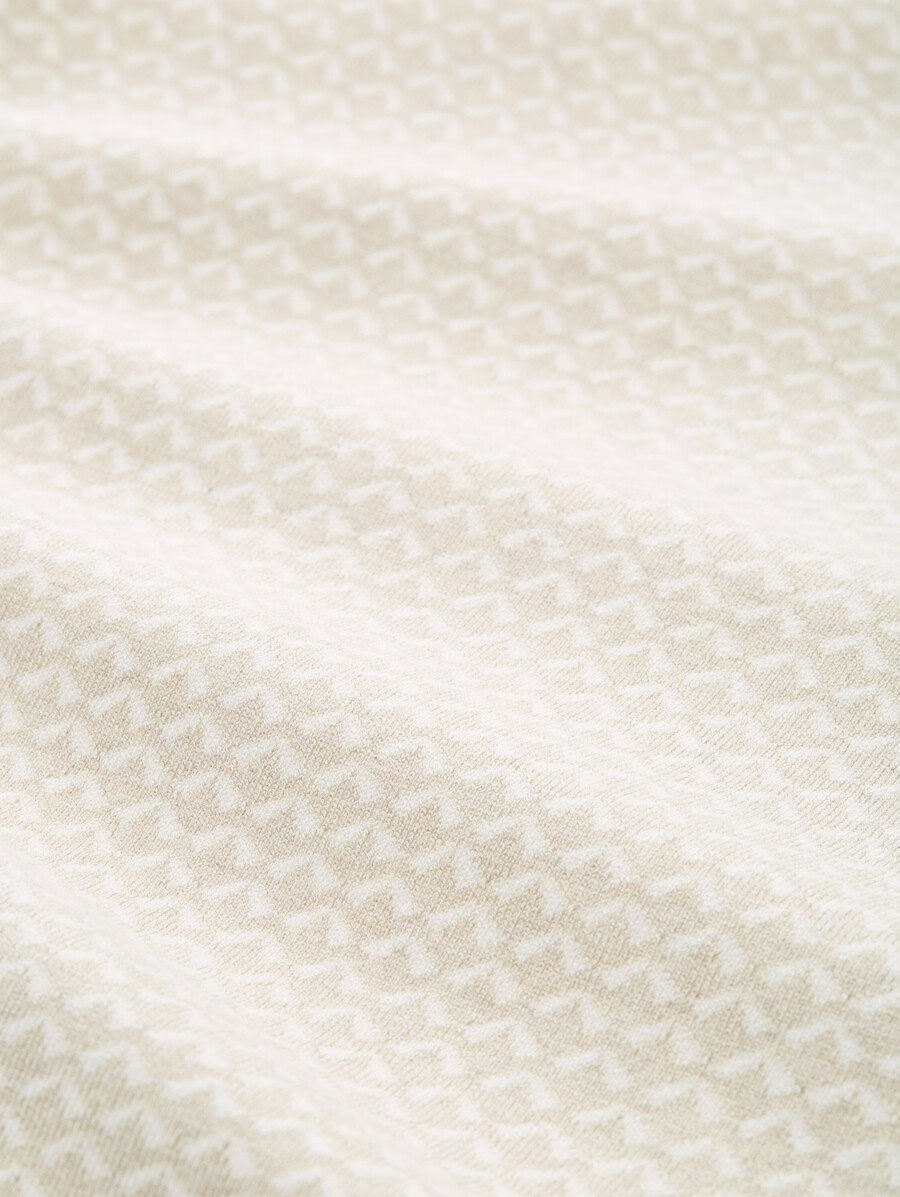 locker geschnittener jacquard-strickpullover