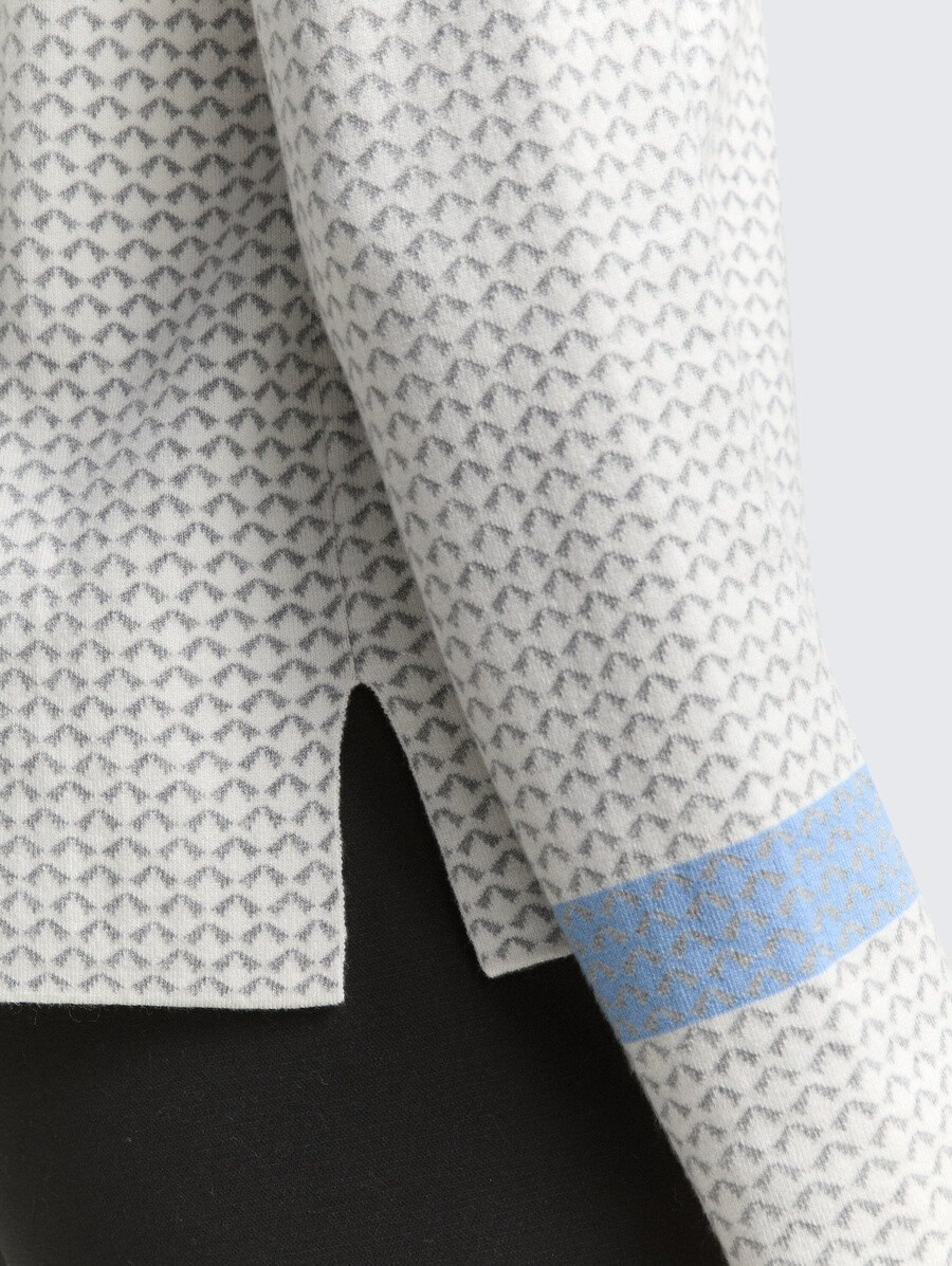 locker geschnittener jacquard-strickpullover