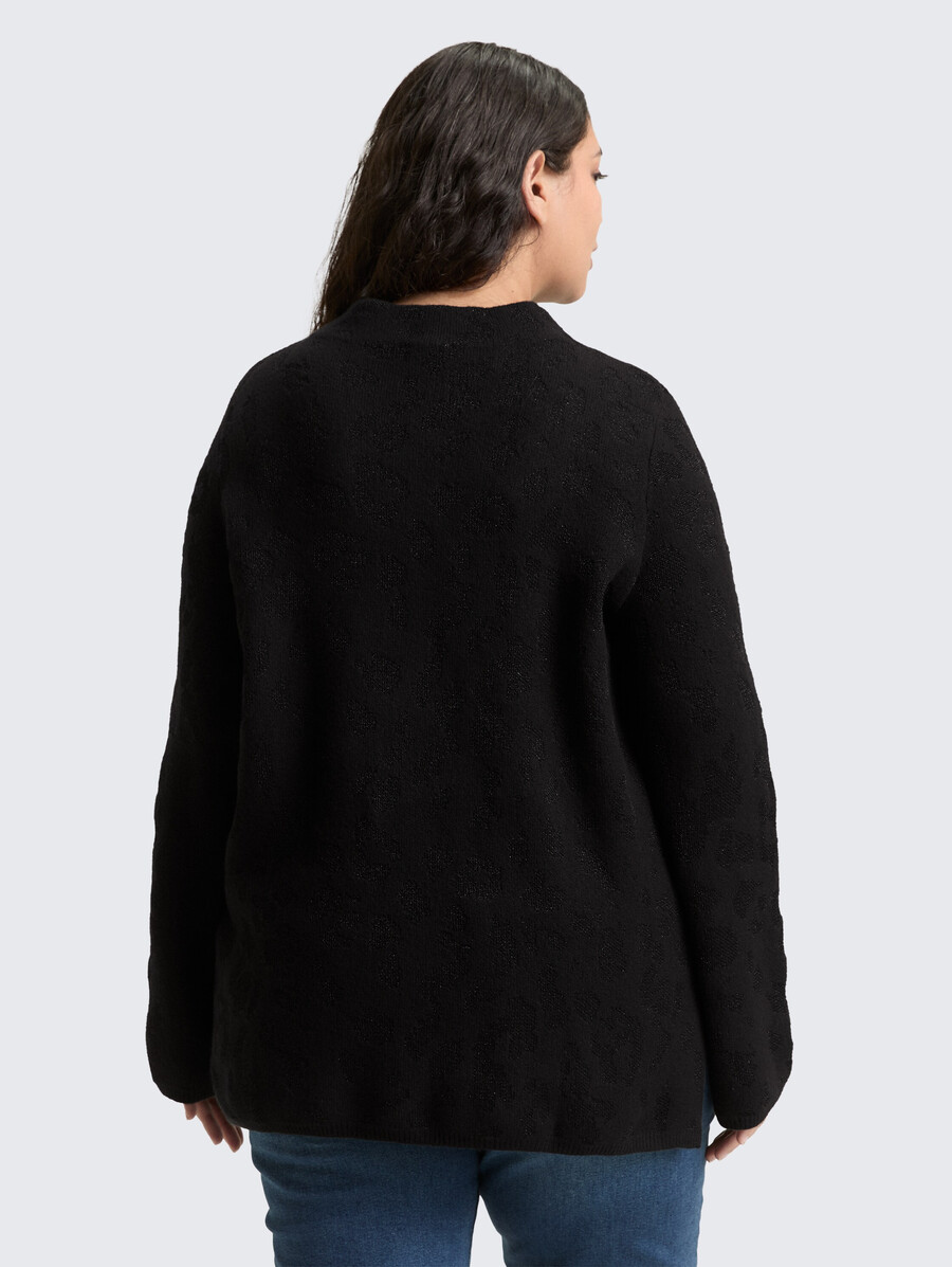 plus size – strickpullover mit glitzereffekt