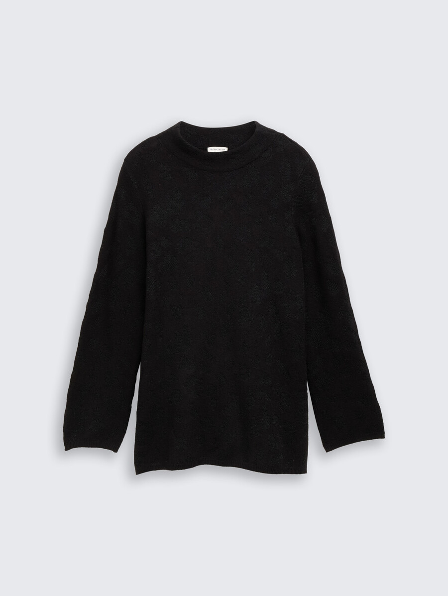 plus size – strickpullover mit glitzereffekt