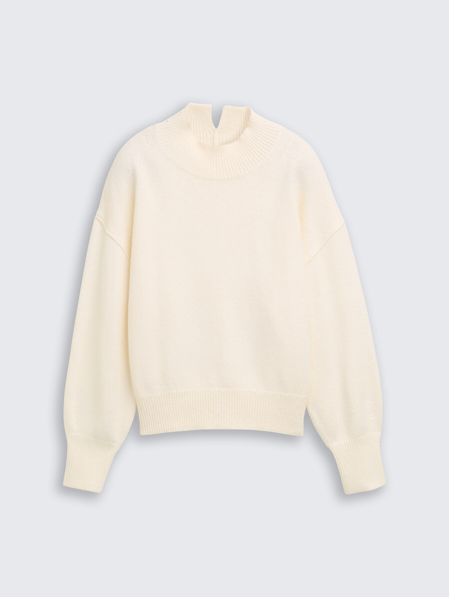 oversized-strickpullover mit stehkragen