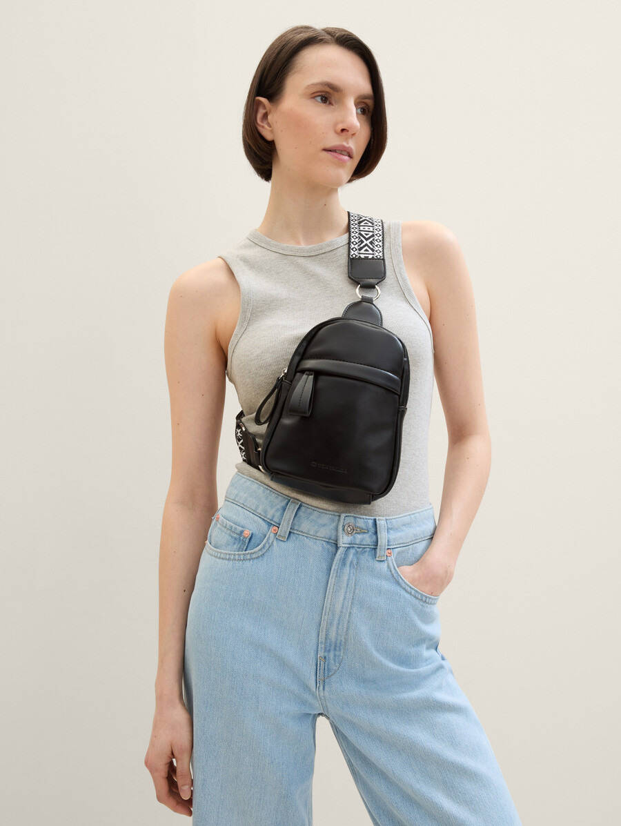 ttpalina rucksack mit gemustertem gewebtem riemen