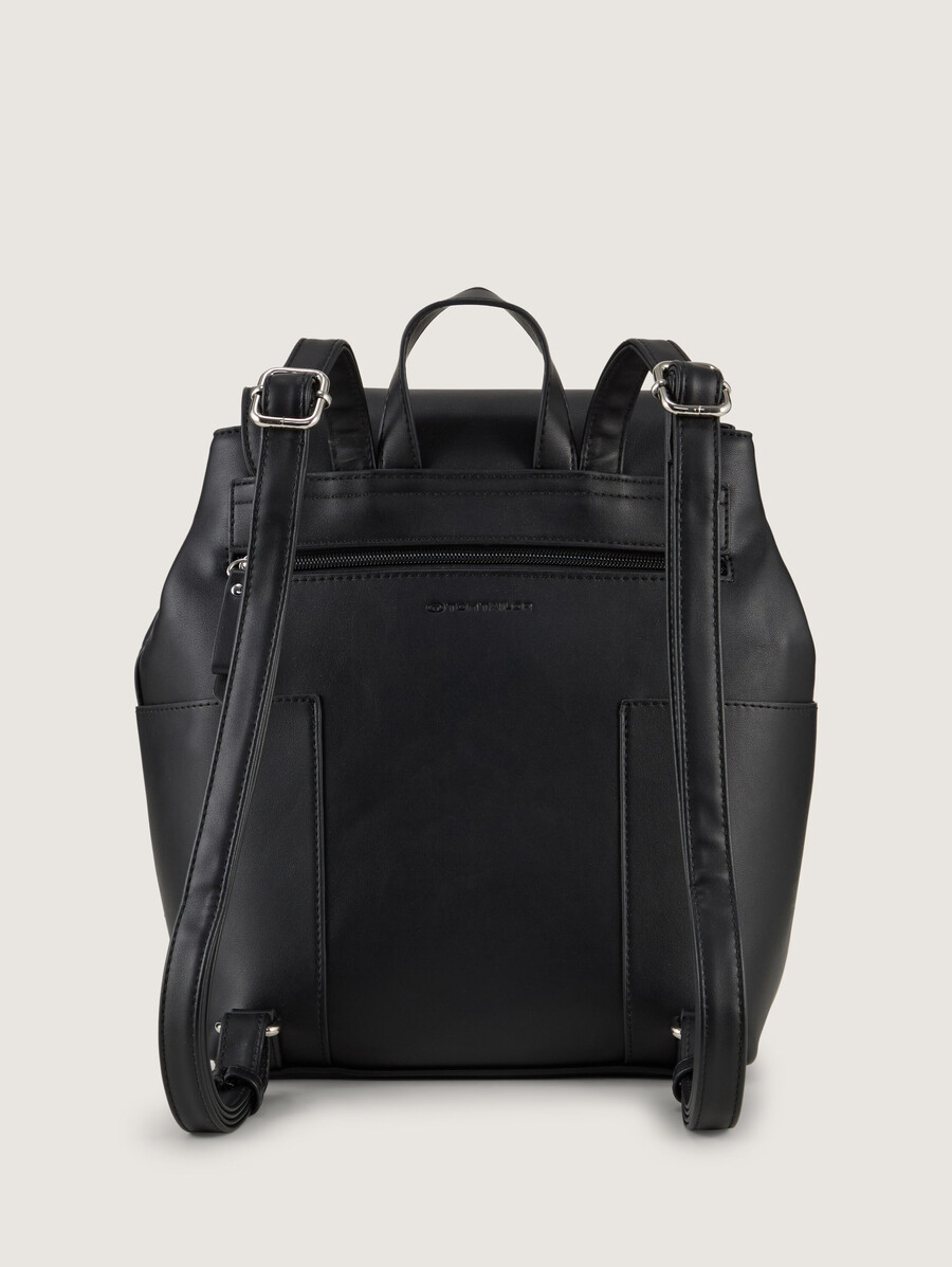 ttwendi m rucksack aus kunstleder mit geprägtem logo