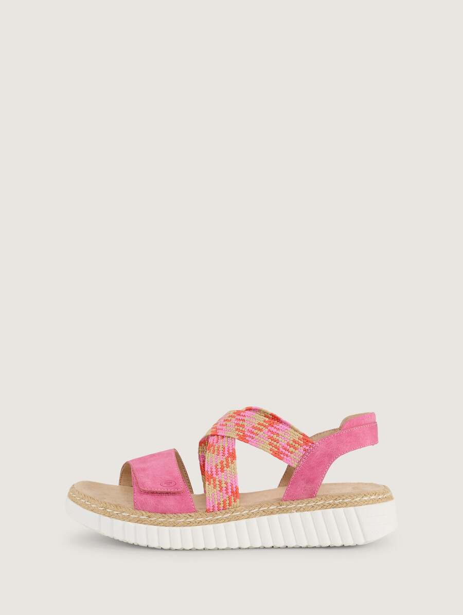 sandalen mit geflochtenen details