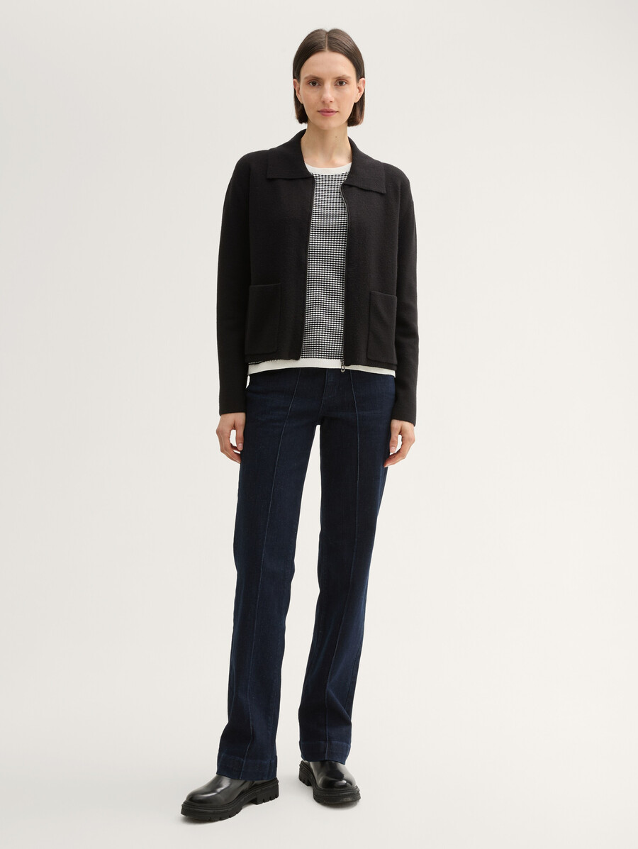 strickjacke mit kragen